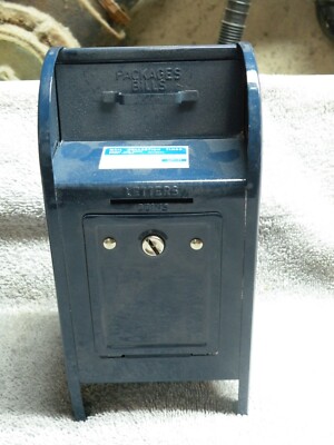 U S Post Office Tin Mailbox Bank 7 1/2 tall 1970's