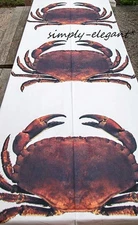 IKEA LISEL Crab Fabric Giant Crab White Orange Brown Nautical Textiles 1 Crab