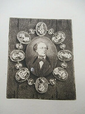 BELLE EPREUVE Sur HOLLANDE PORTRAIT THEODORE DE BANVILLE CAMEES 1866 Signé ULM - Photo 1/3