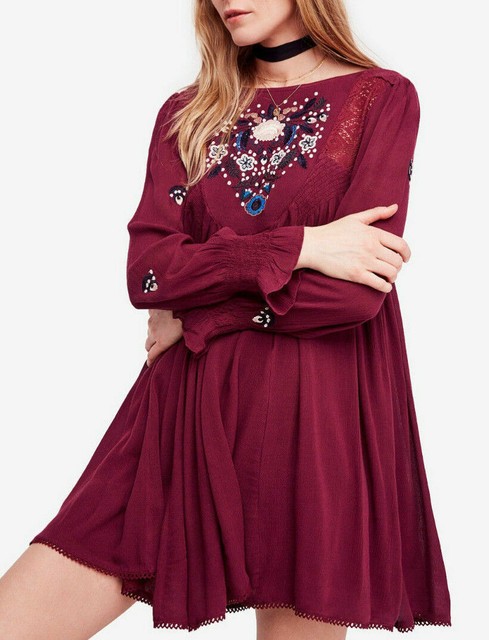 moya embroidered mini dress