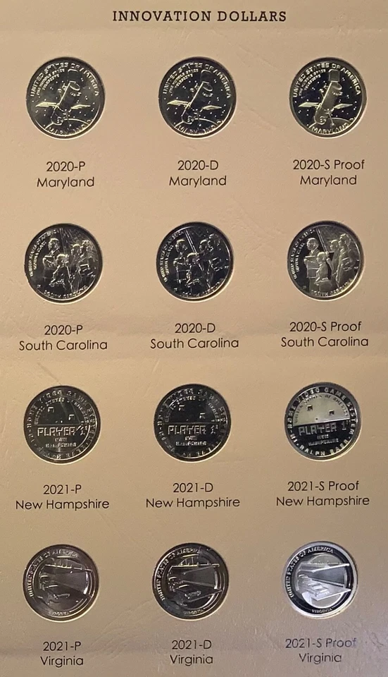 2018 - 2025 87 PDS BU & Proof Innovation Dollar Set in Dansco Album wExtra Page - Image 4 of 4