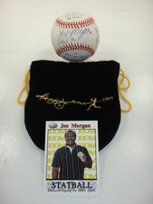 JOE MORGAN SIGNED STATBALL STAT BASEBALL W/ 20 INSCRIPTIONS AUTOGRAPH RJ.COM ..