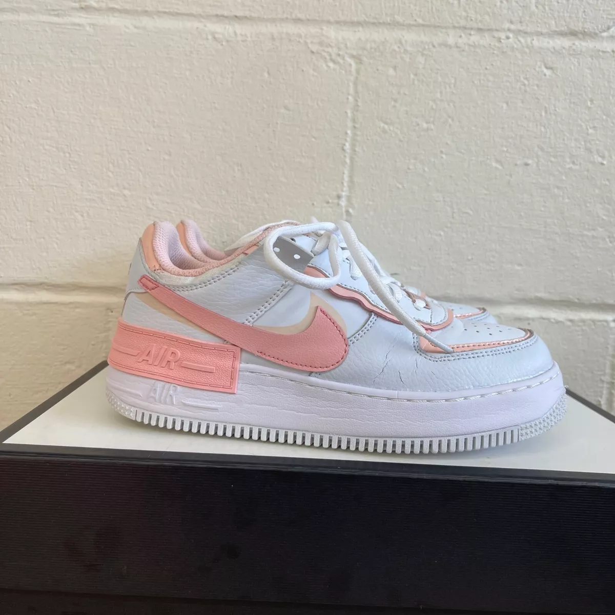 Nike Air Force 1 Shadow Washed Coral CI0919-100 Sneaker Lace up Women's Size 6.5