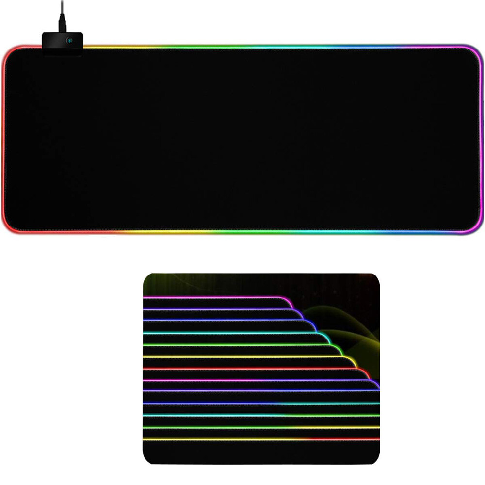 RGB Gaming Mouse Pad with LED Color Switching for PC & Laptop - Large Size-image