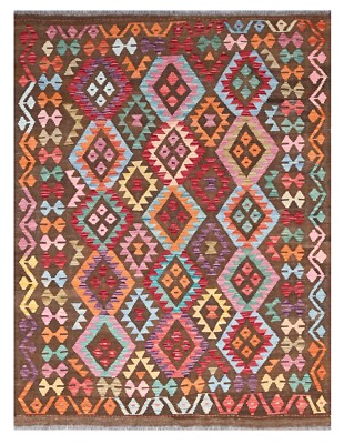 Tash Vintage Türkische Handarbeit Afghan Tribal Wollteppich Kelim Rug 202x157cm