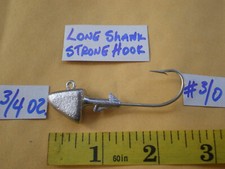 25 PCS. SHAD HEAD JIG/BASS SWIM LURE BAIT, 3/4 OZ. #3/0 LONG SHANK STRONG HOOK