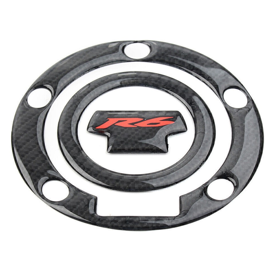 For YZFR6 R6 R6S YZF600 Gas Tank 3D Decal Fuel Cover Sticker Carbon