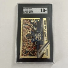 SGC 10 SAQUON BARKLEY GOLD VINYL PRIZM "Go Hard Or Go Home" 3/5 CHAMPION!