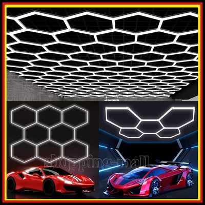 14x Hexagon LED Lampe Röhren Werkstatt Garage Wand Decken Leuchte