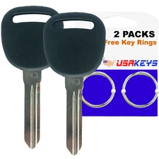 2 New Replacement Uncut Chip Transponder Ignition Car Keys for GM B99PT PK3