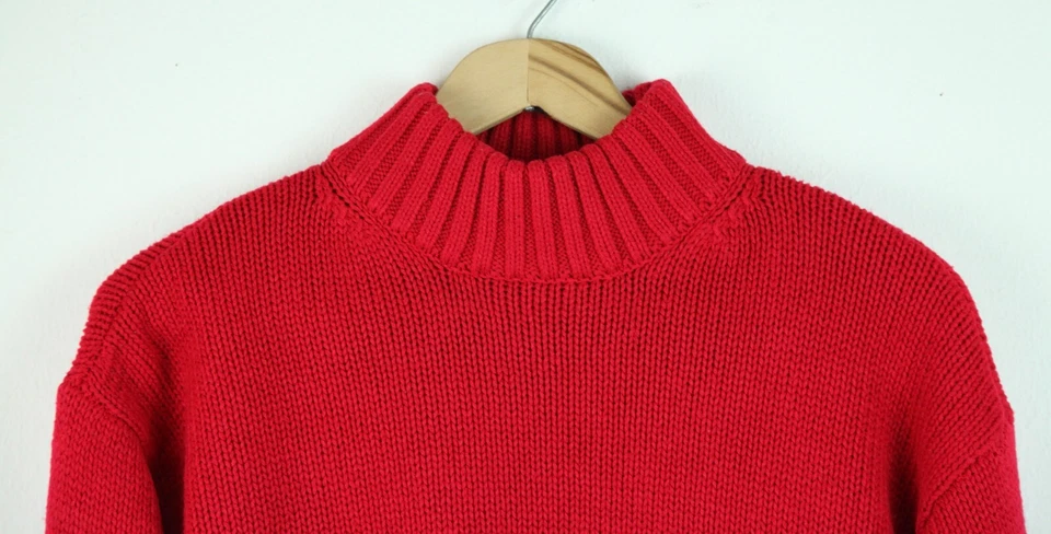 Tommy Hilfiger маленький свитер укороченный красный Y2K винтажный опрятный фигурист логотип нашивка 90-х - Изображение 4 из 4