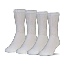 MediPeds Men's COOLMAX Extra Wide Crew Sock, 4-Pack