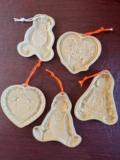 Vintage Brown Bag Cookie Art, Pampered Chef, Mold Stoneware, Select, Nice!