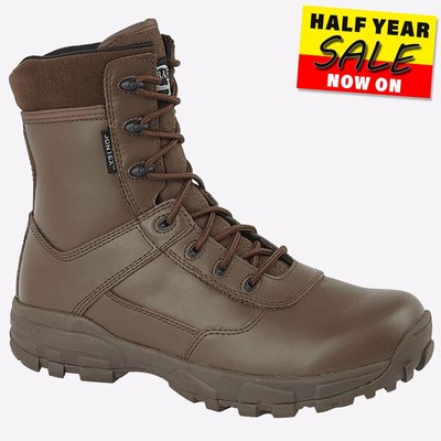 Grafters Viper Ambush Mens WATERPROOF Leather Lace Up Boots Brown