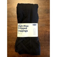 Women's high-rose cropped leggings M/8-10 NWT black