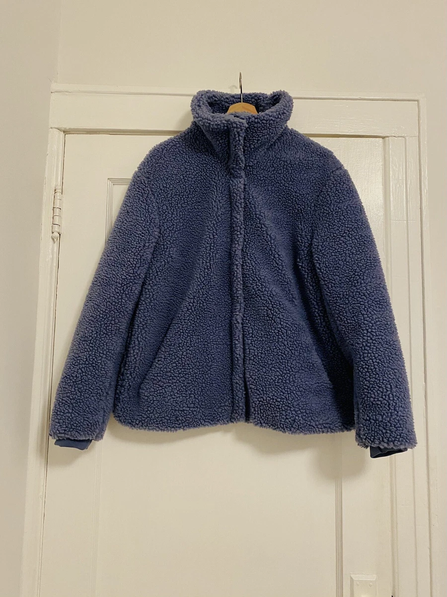 H M L.O.G.G. Dark Blue fluffy faux fur Jacket. Size Medium US