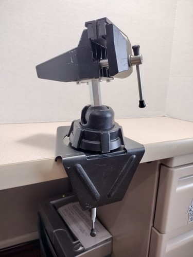 Vtg D-Vise 2.75” Jaw Dremel 220076 Ball Joint Jaw Cushions & Bench Clamp Hobby C - Picture 17 of 19