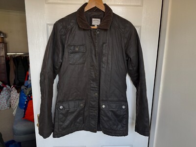WOMENS FAT FACE COTTON BLEND JACKET MAC HARRINGTON MEDIUM UK 10 OVER COAT QUILT