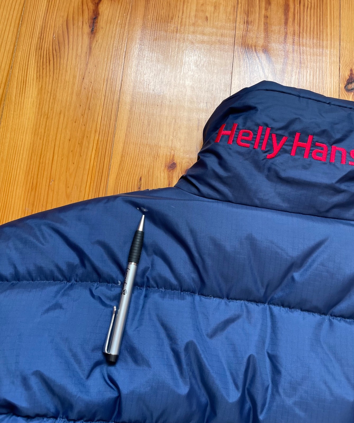 Helly Hansen Puffer Down Jacket Reversible Navy R… - image 9