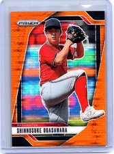 2025 Panini Prizm #165 Shinnosuke Ogasawara Orange Pulsar Prizms #/399