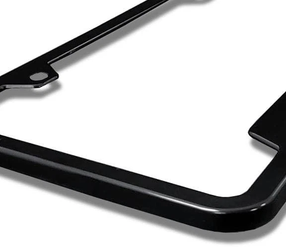 Marco de matrícula Chevrolet Au-TOMOTIVE GOLD, INC. de policarbonato negro con muescas Foto 2 de 4