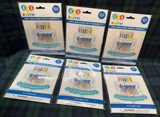 321 Party Foil Balloon Birthday Cake with Confetti 27 inches 6 Pack