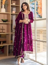Beautiful Kurta Vichhitra Silk With Palazzo Dupatta For Wedding  Party Wear
