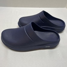 Oofos OOcloog Navy Casual Slip On Recovery Unisex Clogs Mens 7 Womens 9