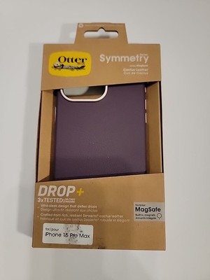 OTTERBOX IPHONE 15 PRO MAX SYMMETRY SERIES CACTUS LEATHER MAGSAFE - PLUM LUXE