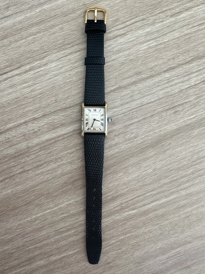 Rare Tiffany & Co. Severin LTD 17 Jewels Swiss Made “ Cartier Tank Style” Watch - Image 3 of 4