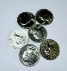 LOT OF 6 1964 PROOF WASHINGTON QUARTERS 90% SILVER GEM/BU UNCIRCULATED #10467