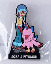 Sora & Biyomon - Digimon Series Rubber Stand Bandai From Japan