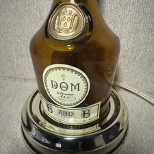 Vintage Liquor B and B Benedictine DOM bottle table lamp Accent Bar Light  Works