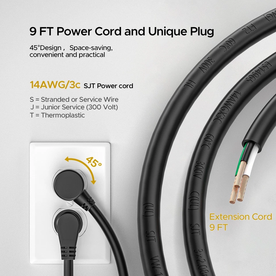 12 Outlets Metal Surge Protector Power Strip,With Individual Switches,9FT Cord - Image 2 of 4