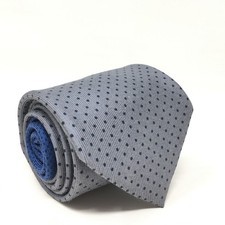 Brioni Classic Tie Gray Blue Geometric Silk Handmade Italy Necktie Luxury