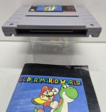 Super Mario World Super Nintendo Authentic SNES Cartridge & Manuel Only Nice!