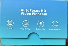 AutoFocus HD Video Webcam 1080P Plug  Play Stereo Microphone Privacy Cover