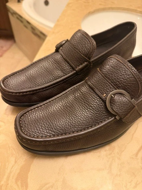 Salvatore Ferragamo Loafer Brown Casual Shoes for Men for  display picture 1