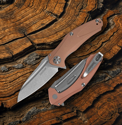 Kershaw Natrix Framelock Folding Knife 2.75'' D2 Tool Steel Blade Copper Handle