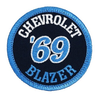 1969 Chevrolet Blazer Embroidered Patch Black/Aqua Iron-On Sew-On Shirt Hat Bag