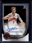 2025-26 Bowman Gradey Dick Chrome Auto Autograph #BCA-GD Raptors