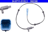 Sensor Raddrehzahl Hinten Ate 240711 51353 FÜR Peugeot Raddrehzahlsensor