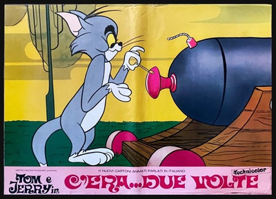 #ad #ad TOM and JERRY 1966 Original amp; Vintage Italian Theater Poster Very Rare $39.95