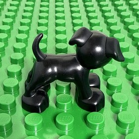 Lego Duplo action Figure Dog Black w/ brown face