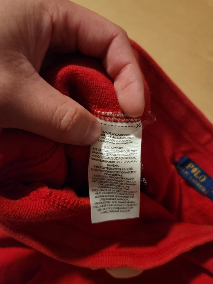 Polo Ralph Lauren Fleece Logo Jogger Sweatpants Mens Medium Red Navy Blue - Image 4 of 4