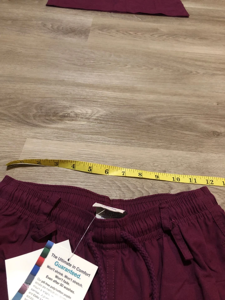 LOT S.C.R.U.B.S Scrub Top and Bottom Pants Shirt Set Purple XS NEW WITH TAGS NWT - Image 4 of 4