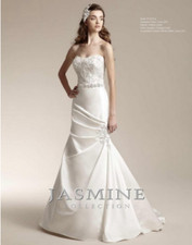 Jasmine COLLECTION BRIDAL Dress Gown - Style F151016 Size 14 A-Line Ivory New