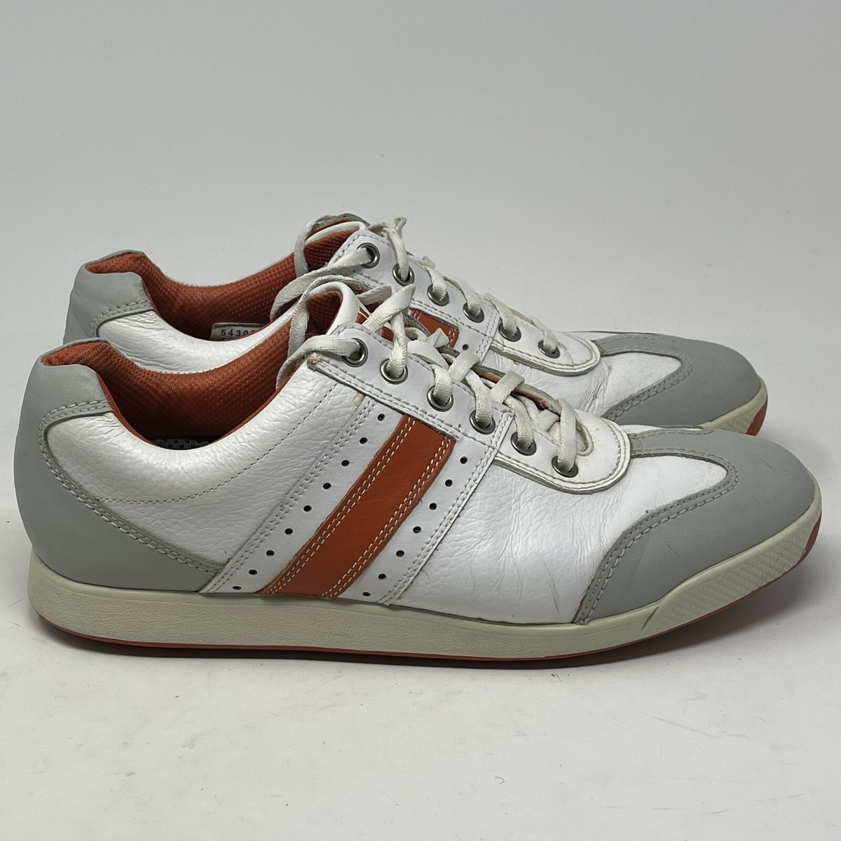 Footjoy Contour Casual Golf Shoes Mens 9.5 White Orange  display picture 3