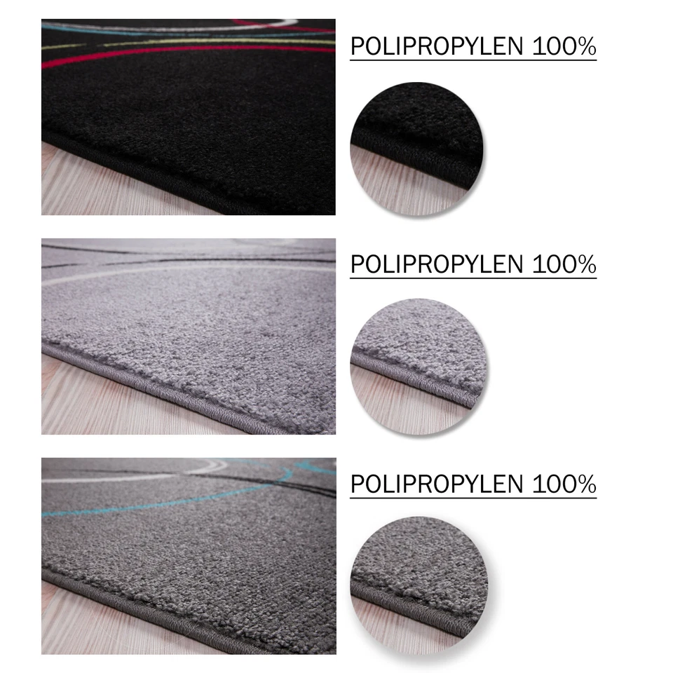 Kurzflor Teppich Modern Hochwertig pflegeleichte Unifarben Gemustert -TOP PREIS! - Bild 2 von 4