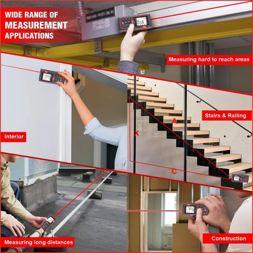 Professional Laser Distance Meter 40m with Area-Volume-Pythagorean Measurement - Picture 5 of 6